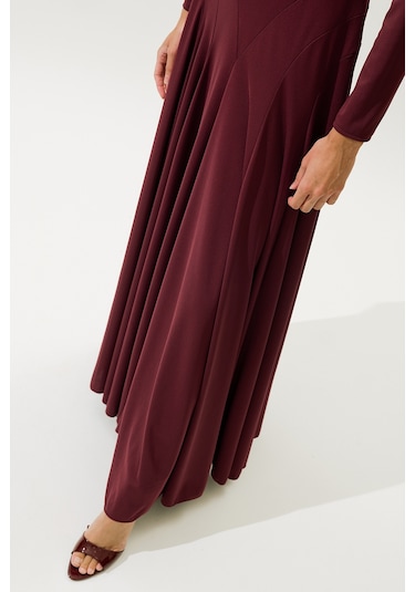 Asıa Abiye Elbise Bordo Bordo