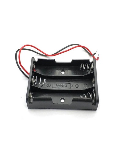 Koodmax - 10 Adet - 3 Lü Aa Kalem Pil Kutusu Yuvası 4.5v Kablolu Kalem Pil Tutucu