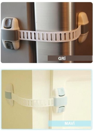 Ayarlanabilir Çok Amaçlı Dolap Kilidi Gri 1 Adet