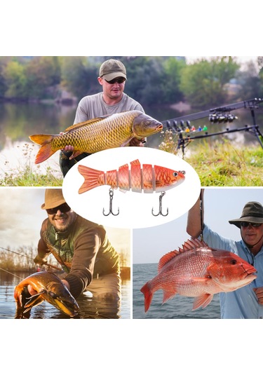 Yuntech01 Tomshoo 6 Bölmeli Gerçekçi Yüzme Hareketli 10cm 16g Sazan Yem Oltası