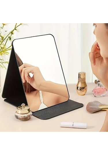 Sunshine011 White Portable Folding Mirror - Tek Taraflı Makyaj Aynası, Kompakt Ve Hafif Beyaz