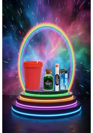 Mentol Topu 1000 Adet Yeşil Mentol 1 Adet Apliaktör, Çakmak Ve Küllük Hediye Çok Renkli