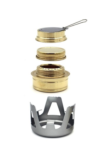 Tenfowee Taşra Kampı İçin Taşınabilir Rüzgar Dayanıklı Alkol Ocağı - Bakır Ve Alüminyum Birleşik, Gri Alkol Dahil Değil Gri