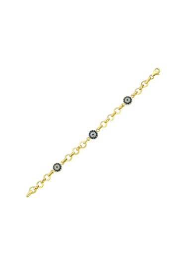 14 Ayar Nazar Boncuk Figürlü Altın Bebek Bileklik