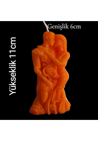 Dekoratif Aşık Kavuşması Model Mum Çok Renkli