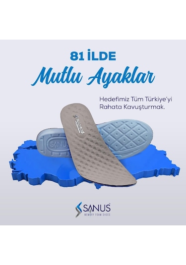 Sanus M900 Visco Memory Foam Anatomik Unisex Tabanlık