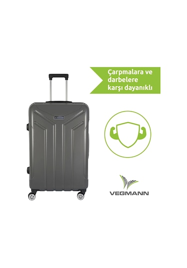 Vegmann Vela Antrasit 2'li Valiz Seti Orta Boy ,kabin Boy Antrasit