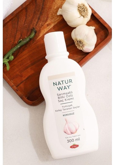 Natur Way Kokusuz Saç Kremi 300 Ml Sarımsak Ve Bitki Özlü, Saç Onarıcı Ve Güçlendirici, Günlük Kullanım İçin