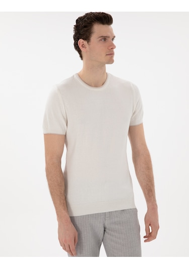 Pierre Cardin Erkek Ekru Kazak /triko 50307401-vr019 Ekru