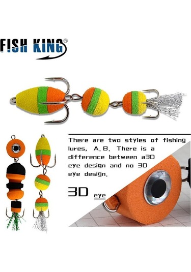 Balık Kral Adam Yem Yem Yumuşak Yem Köpük Yem Swimbait Wobble Düşük Parker Kurşun Yem Böcek Yapay Balıkçılık Yemi