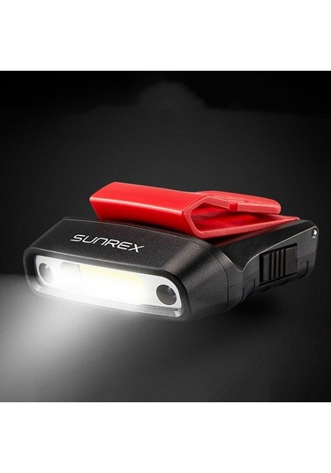 Ulzyvf Sunreı Siyah Sensörü Şapka Parmak Led Kapak Kafa Işık Gri Feneri, El Cob Hh Siyah