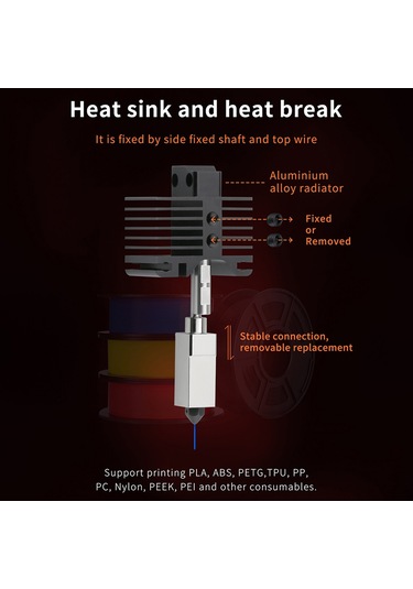 Kangvka Bambu Lab X1/p1p İçin Alüminyum-hardened Çelik Nozzle, 300 C Isıtma, 0.4mm Ekstruder Upgrade Seti