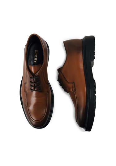 Deery Hakiki Deri Taba Rengi Günlük Erkek Ayakkabı - 01931mtbae02 Taba