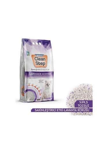 Jadawa Clean Step Lavanta Kokulu Topaklaşan İnce Bentonit Kedi Kumu 10 L