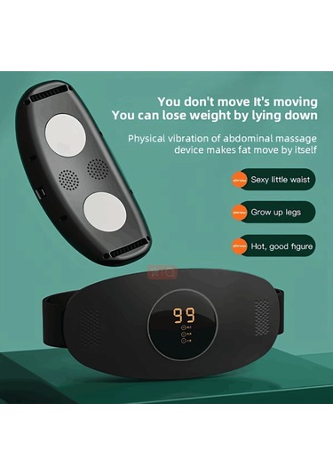Carmine Elektrikli Titreşimli Vücut Göbek Karın Masaj Kemeri Siyah
