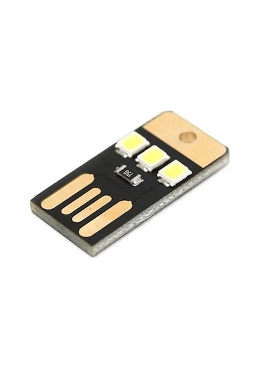Usb Led Lamba Modülü Mini Çok İnce Led Işık Kamp Gece Lambası Açık Gri