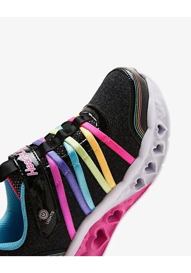 Kız Çocuk Siyah Işıklı Spor Ayakkabı Karışık Çok Renkli