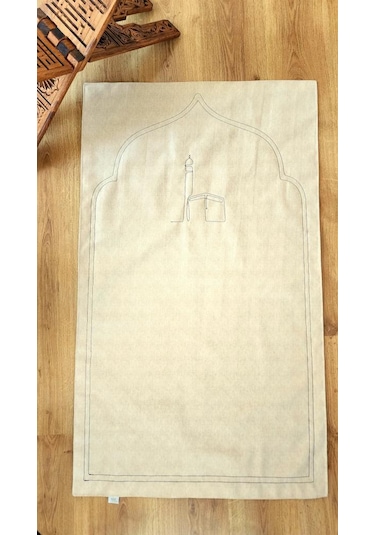 Seccade Naturel Düz Ham Keten Yumuşak Iç Dolgulu 70x115 Sade Ç3