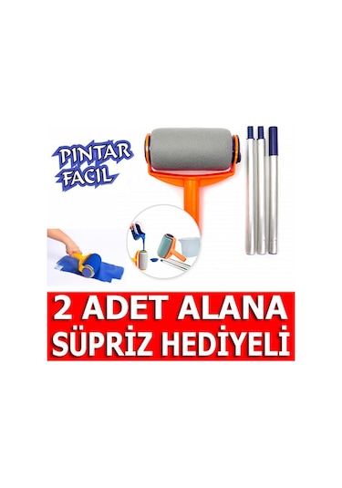 Damlatmayan Boya Rulosu Saplı Boyacı Rulo Fırça Seti Pintar Facil (256211925)