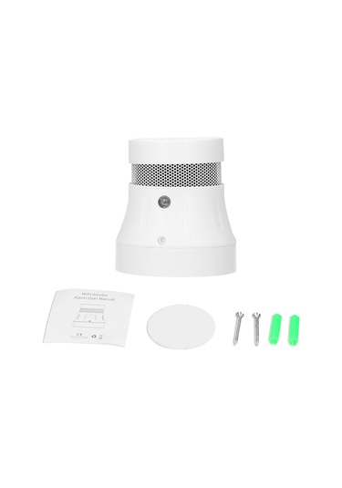 Symbee Tuya Wifi Optik Duman Algılayıcı, Uzak Kumanda App, 85db Alarm, 5 Yıllık Li-pil, Beyaz, Bağımsız Yangın Uyarıcısı