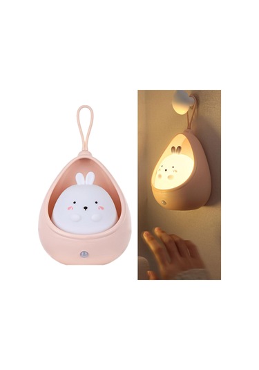 Homyl Sevimli Led Gece Lambası Masa Kabine Işık Usb Pembe Pembe
