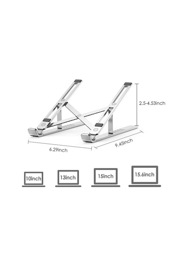 Alüminyum Katlanabilir Ayarlı Dizüstü Laptop Notebook Standı