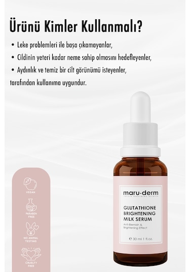 Maruderm Glutatyon Beyazlatıcı & Leke Karşıtı Süt Serumu 30 ML