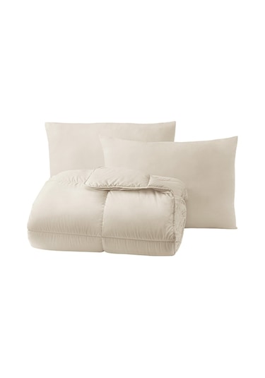 Yataş Bedding Macaron Tek Kişilik Yorgan Yastık Seti Krem