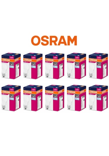 Osram 8,5w 60w Led Ampul E27 Duylu 10 Adet Beyaz Işık