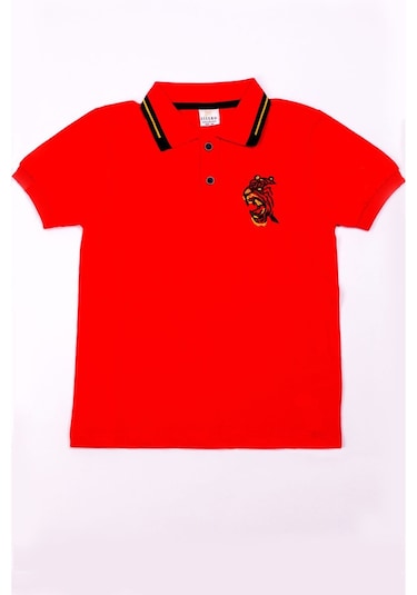 Hçm Erkek Çocuk Tshirt Polo Yaka A7 Kırmızı