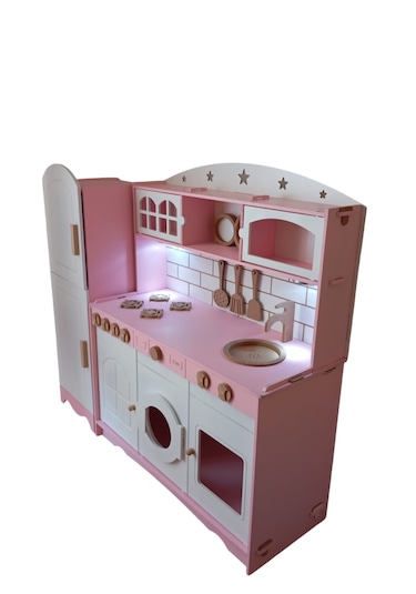 Mdf Boyalı 3 Kapaklı Mutfak Buzdolabı Seti