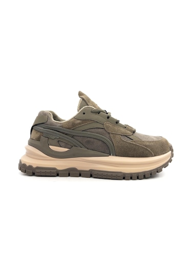 Guja 25k331-2 Kadın Hakiki Deri İçi Kürklü Sneaker Ayakkabı Küçük Kalıp 1 Numara Büyük Tercih Ediniz Haki