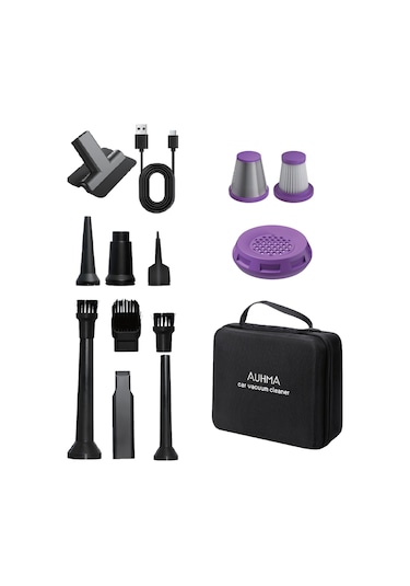Auhma Ahv-24 Lımıted Edıtıon 20.000pa Brushless Kablosuz Araç İçi Basınçlı Üfleme & Çekme Süpürges Gri