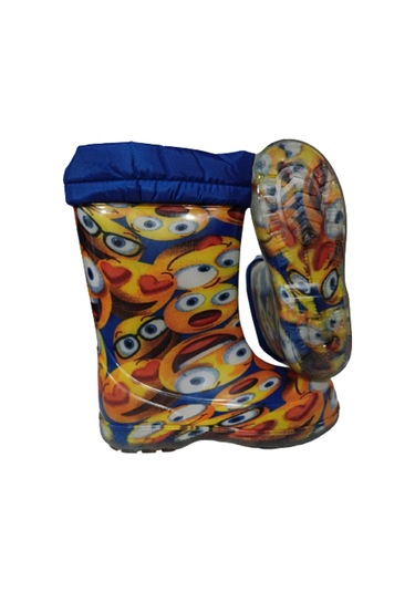 Serabien Unisex Çocuk Mavi Desenli Çizme Mavi