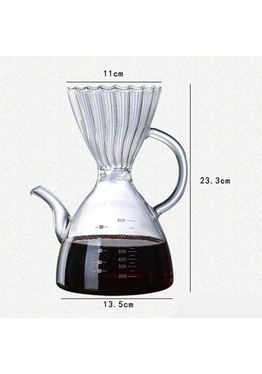 Kahve Paylaşım Potu, Cezve, Yüksek Isıya Dayanıklı El Potu, Filtre Bardak, Cezve