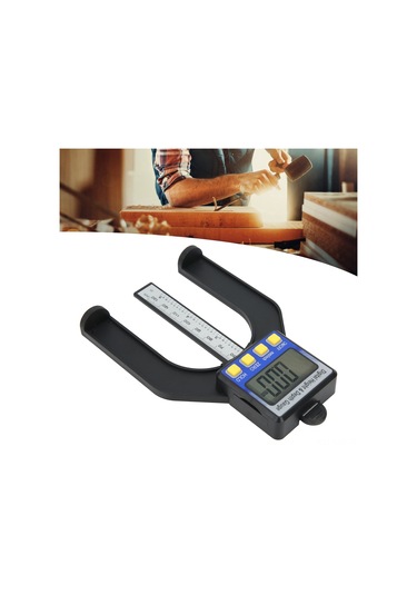 Yaozixa Elektro Niksel Derinlik Ve Yükseklik Ölçer 0-80mm, Dijital Ekran, Manyetik Altyapı, Ahşap İşleri Ölçüm Aracı