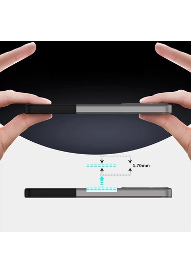 Samsung Galaxy Uyumlu A26 Kılıf Magsafe Şarj Kartlıklı Mıknatıslı Duble 1.7mm Kapak Kart Bölmeli Lacivert S