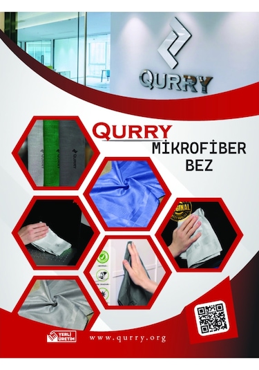Qurry Sihirli Mikrofiber İz Bırakmaz Temizlik Bezi 3'lü 35 x 60 CM