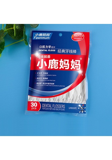 2 Paket Fawnmum Ultra İnce Güvenlik Diş Ipi Sopa Konu Taşınabilir Diş Ipi Çantası