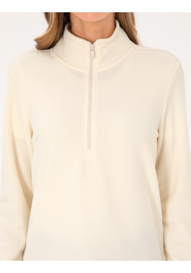 Pierre Cardin Kadın Ekru Sweatshirt 50316333-vr019 Ekru