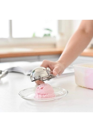 Maoyaya Dondurma Kepçe, 3'lü Kurabiye Kepçe Seti, 18/8 Paslanmaz Çelik, Tetik Bırakmalı, Cupcake Kepçe Diğer