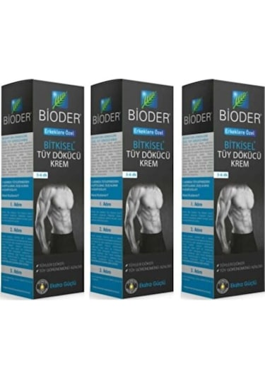 Bioder Erkek Tüy Dökücü Krem 100 ML x 3