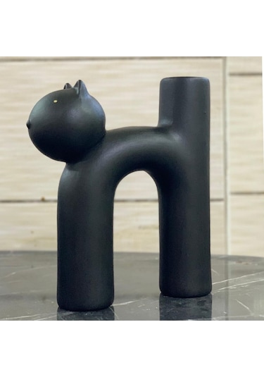 Seramik Kedi Vazo Vz262-10