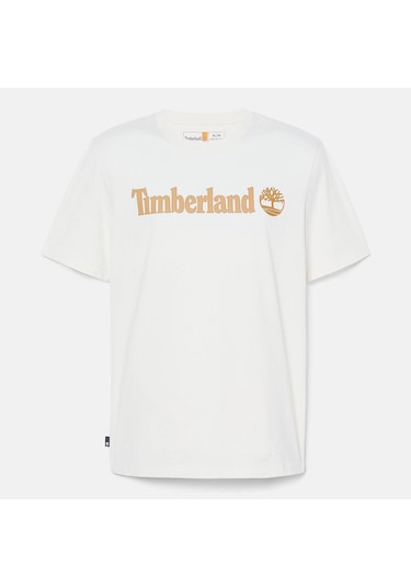 Timberland Tımberland Linear Logo Short Sleeve Tee Tb0a5upqcm91-vıntage Whıte Beyaz