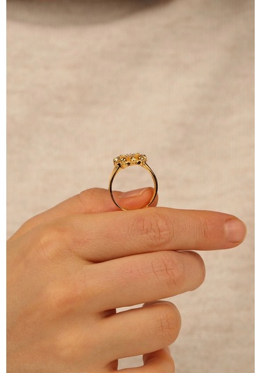 Çgk Çiğdem Gürel Kuyumculuk Dorikalı Tektaş Altın Yüzük Gold