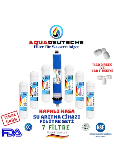 Kapalı Kasa 7 Filtre 14 Aşama Su Arıtma Cihazı Filtre Seti