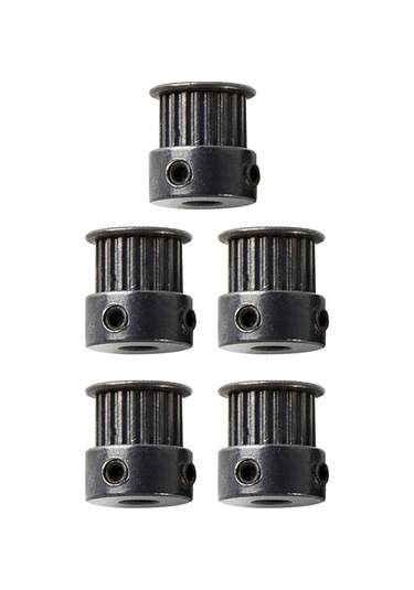 Moly Creality 3d Yazıcı Parçası: 20 Dişli 2gt Zımba Tekerleği, 5mm Çap, 6mm Kayış, Alüminyum, 5 Adet