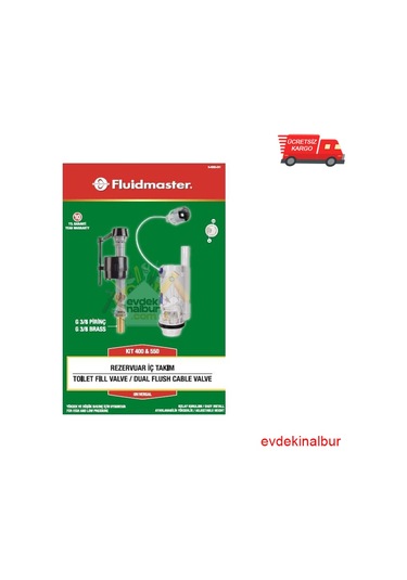 Fluidmaster Rezervuar İç Takım doldurma - Boşaltma Grubu 400-550 Siyah