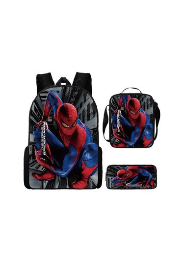 Örümcek Adam Sırt Çantası Seti - Okul Çantası, Beslenme Çantası Ve Kalem Kutusu Yde Th