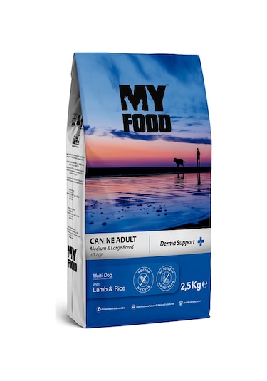 My Food Kuzulu ve Pirinçli Büyük - Orta Irk Yetişkin Köpek Maması 2500 G